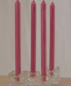 Candle Co Moreton Eco Dinner Candle 4 Pack - Magenta