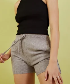 Peppermayo Dear Diary Knit Shorts - Grey New Bottoms