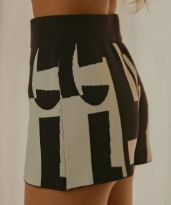 Peppermayo Exclusive New & Most Loved Remix It Knit Short - Black And White Geo 11 Peppermayo Exclusive New & Most Loved Remix It Knit Short - Black And White Geo