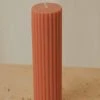 Candle Co New & Most Loved Moreton Eco Fluted Pillar - Baked Clay 2 Candle Co New & Most Loved Moreton Eco Fluted Pillar - Baked Clay