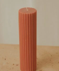 Candle Co New & Most Loved Moreton Eco Fluted Pillar - Baked Clay