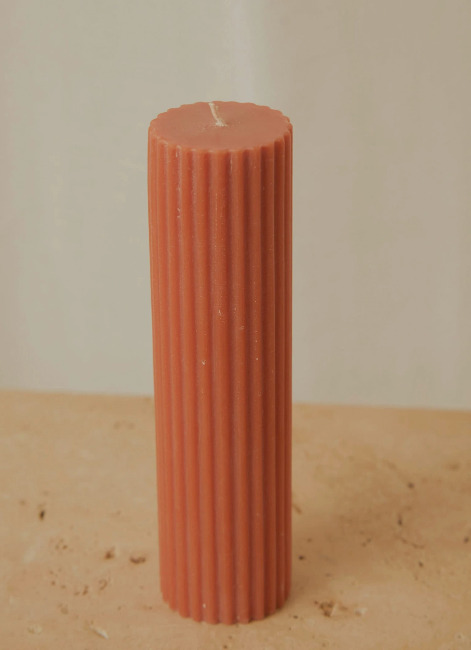 Candle Co New & Most Loved Moreton Eco Fluted Pillar - Baked Clay 3 Candle Co New & Most Loved Moreton Eco Fluted Pillar - Baked Clay