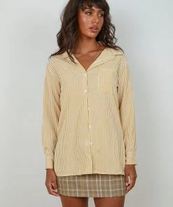 Peppermayo New & Most Loved Golden Sunset Stripe Shirt - Yellow Stripe 6 Peppermayo New & Most Loved Golden Sunset Stripe Shirt - Yellow Stripe