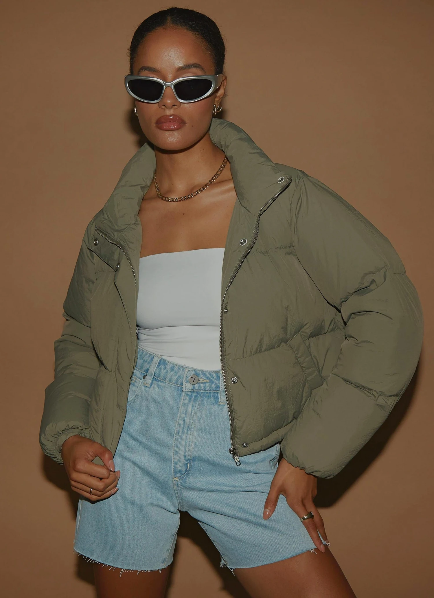 Nude Lucy Topher Puffer Jacket - Willow 7 Nude Lucy Topher Puffer Jacket - Willow