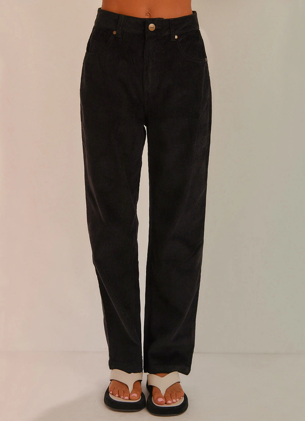 Afends Shelby Hemp Corduroy High Waist Wide Leg Pant - Black New & Most Loved 6 Afends Shelby Hemp Corduroy High Waist Wide Leg Pant - Black New & Most Loved