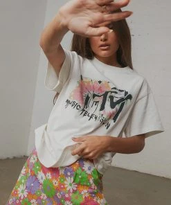 Rolla's Tomboy MTV Tie Dye Tee - White
