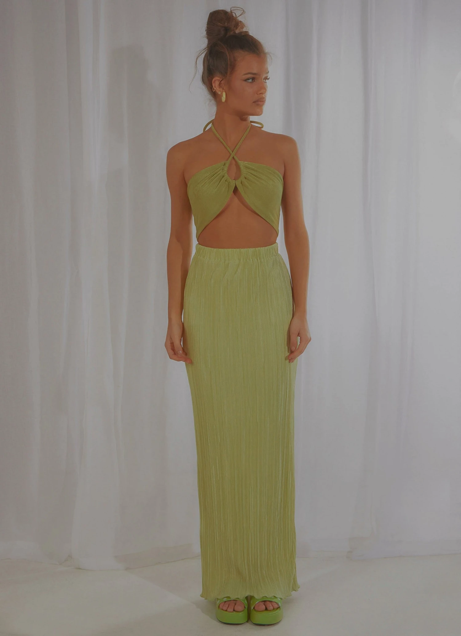 Peppermayo Exclusive Setting Sun Maxi Skirt - Sage New & Most Loved 4 Peppermayo Exclusive Setting Sun Maxi Skirt - Sage New & Most Loved