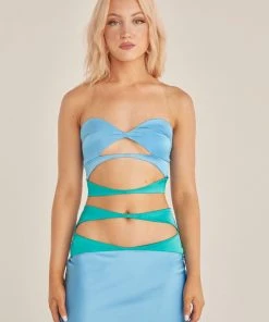 Riley Hubatka X Peppermayo New & Most Loved Sweet Days Crop Top - Azure 4 Riley Hubatka X Peppermayo New & Most Loved Sweet Days Crop Top - Azure