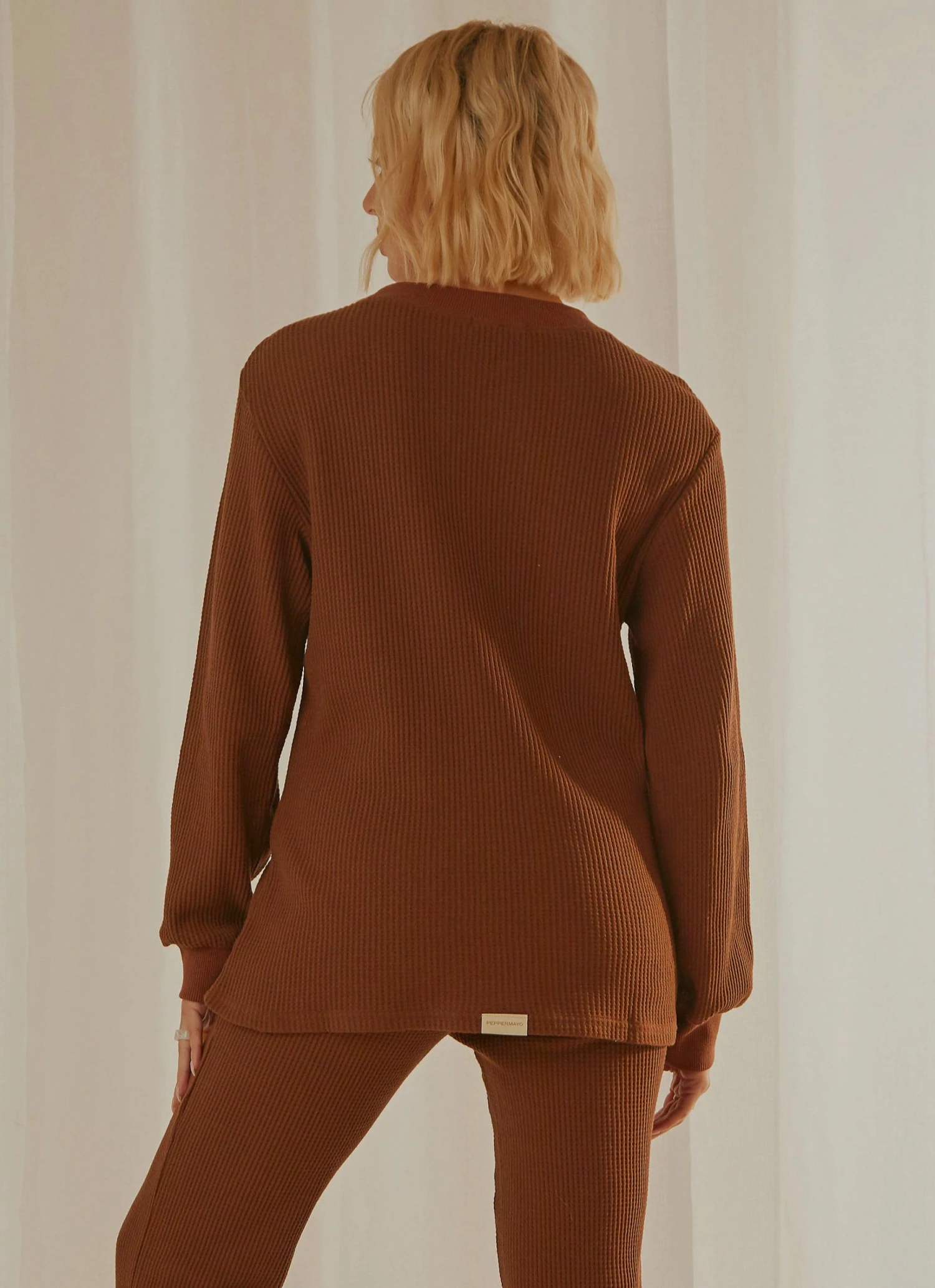 Peppermayo Exclusive Kallie Waffle Top - Chocolate 8 Peppermayo Exclusive Kallie Waffle Top - Chocolate