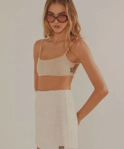 Vacancy Supply Sunbather Terry Crop - Beige