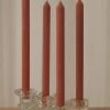 Candle Co Moreton Eco Dinner Candle 4 Pack - Baked Clay