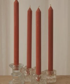 Candle Co Moreton Eco Dinner Candle 4 Pack - Baked Clay