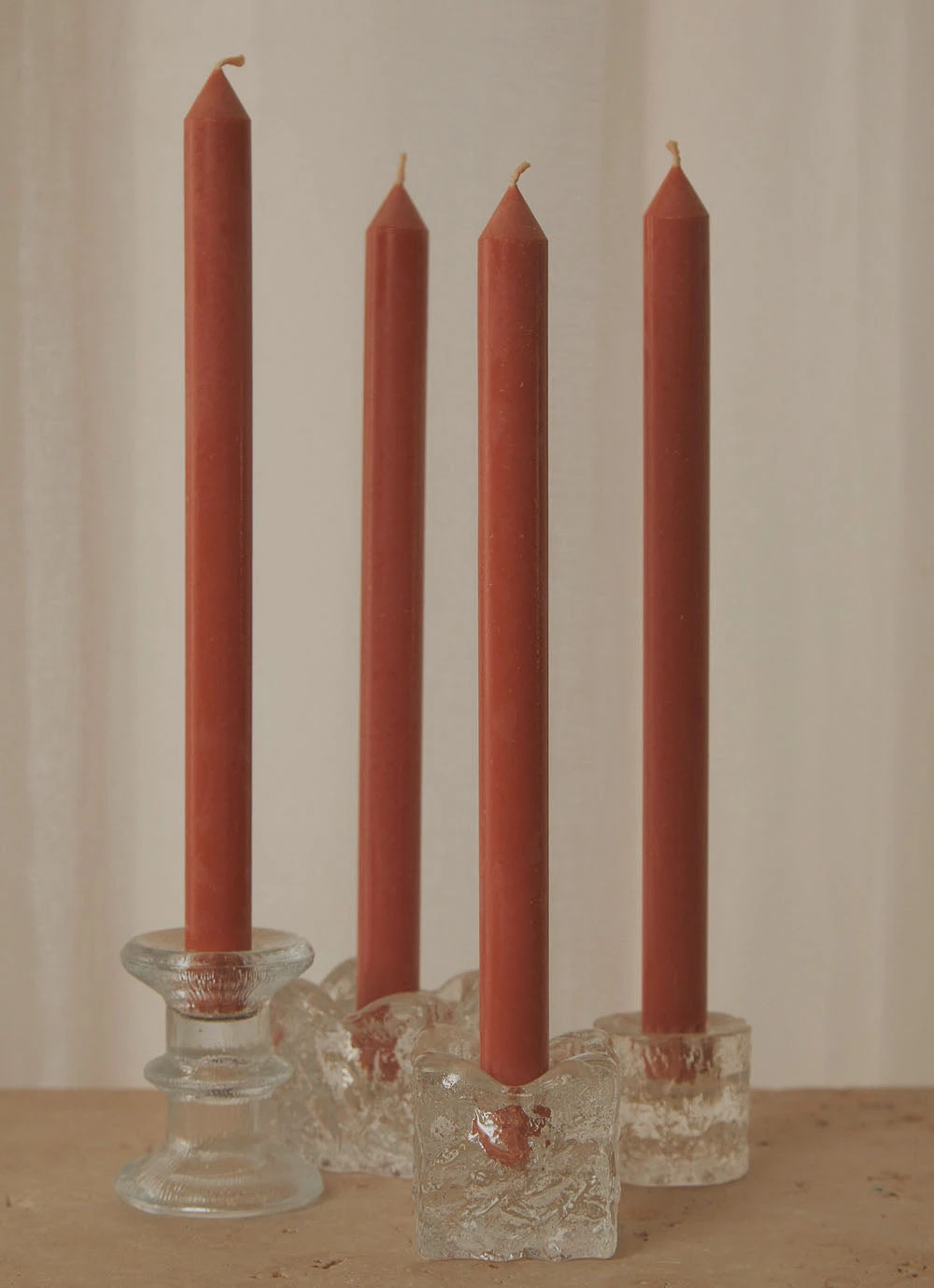 Candle Co Moreton Eco Dinner Candle 4 Pack - Baked Clay 3 Candle Co Moreton Eco Dinner Candle 4 Pack - Baked Clay