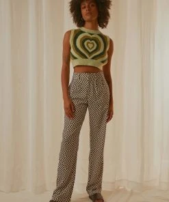 Peppermayo Exclusive New & Most Loved Set The Tone Suit Pants - Choc Warped Check