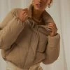 Nude Lucy New & Most Loved Topher Puffer Jacket - Mocha 2 Nude Lucy New & Most Loved Topher Puffer Jacket - Mocha