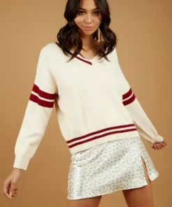Peppermayo New Tops Book Club Sweater - Cream