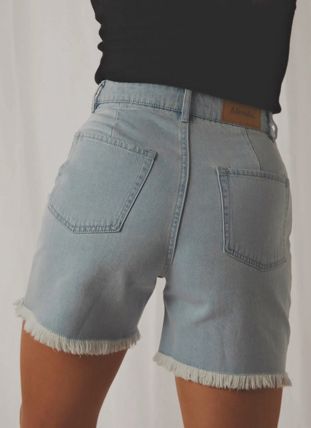 Afends Shelby Denim Cut Off Short - Stone Blue 7 Afends Shelby Denim Cut Off Short - Stone Blue