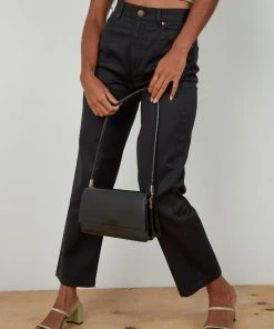 Afends Shelby Hemp Twill Wide Leg Pant - Black New & Most Loved