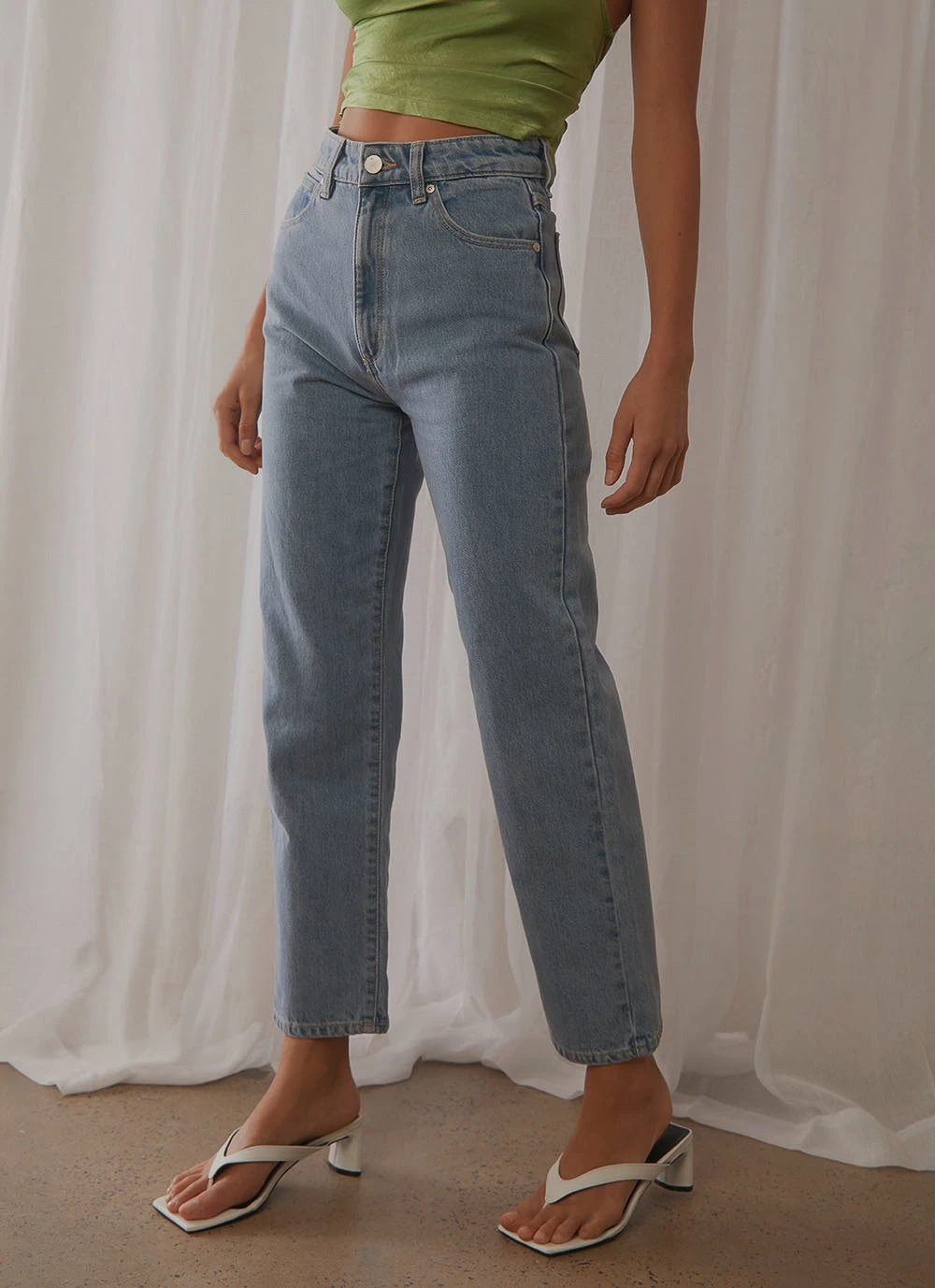 Abrand A Venice Straight Jeans - Waterfalls Blue 3 Abrand A Venice Straight Jeans - Waterfalls Blue