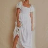 National Breast Cancer Foundation X Peppermayo Florence Linen Maxi Dress - White 1 National Breast Cancer Foundation X Peppermayo Florence Linen Maxi Dress - White