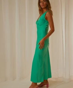 Peppermayo Exclusive Loren Maxi Dress - Jade Green
