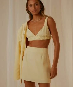 Peppermayo Exclusive New & Most Loved Vintage Town Mini Skirt - Butter