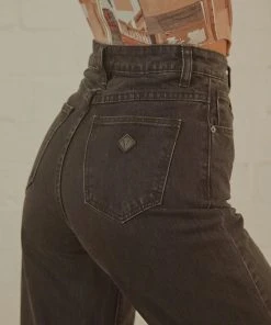 Abrand A 94 High & Wide Jean - Black Stone New & Most Loved