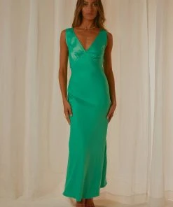 Peppermayo Exclusive Loren Maxi Dress - Jade Green