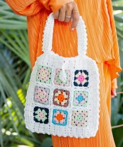 Peppermayo Ready For Summer Crochet Bag - White Multi New & Most Loved