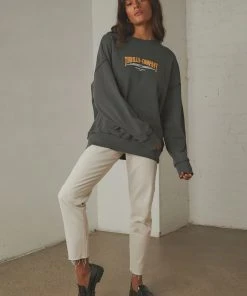 Thrills Underline Slouch Crew - Merch Black 9 Thrills Underline Slouch Crew - Merch Black