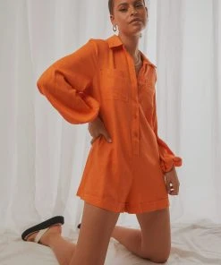 Peppermayo New & Most Loved Carried Away Playsuit - Orange