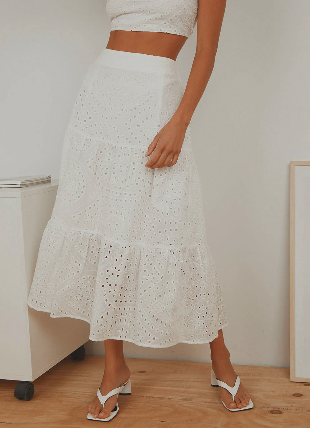 Peppermayo New & Most Loved Callie Midi Skirt - White 5 Peppermayo New & Most Loved Callie Midi Skirt - White