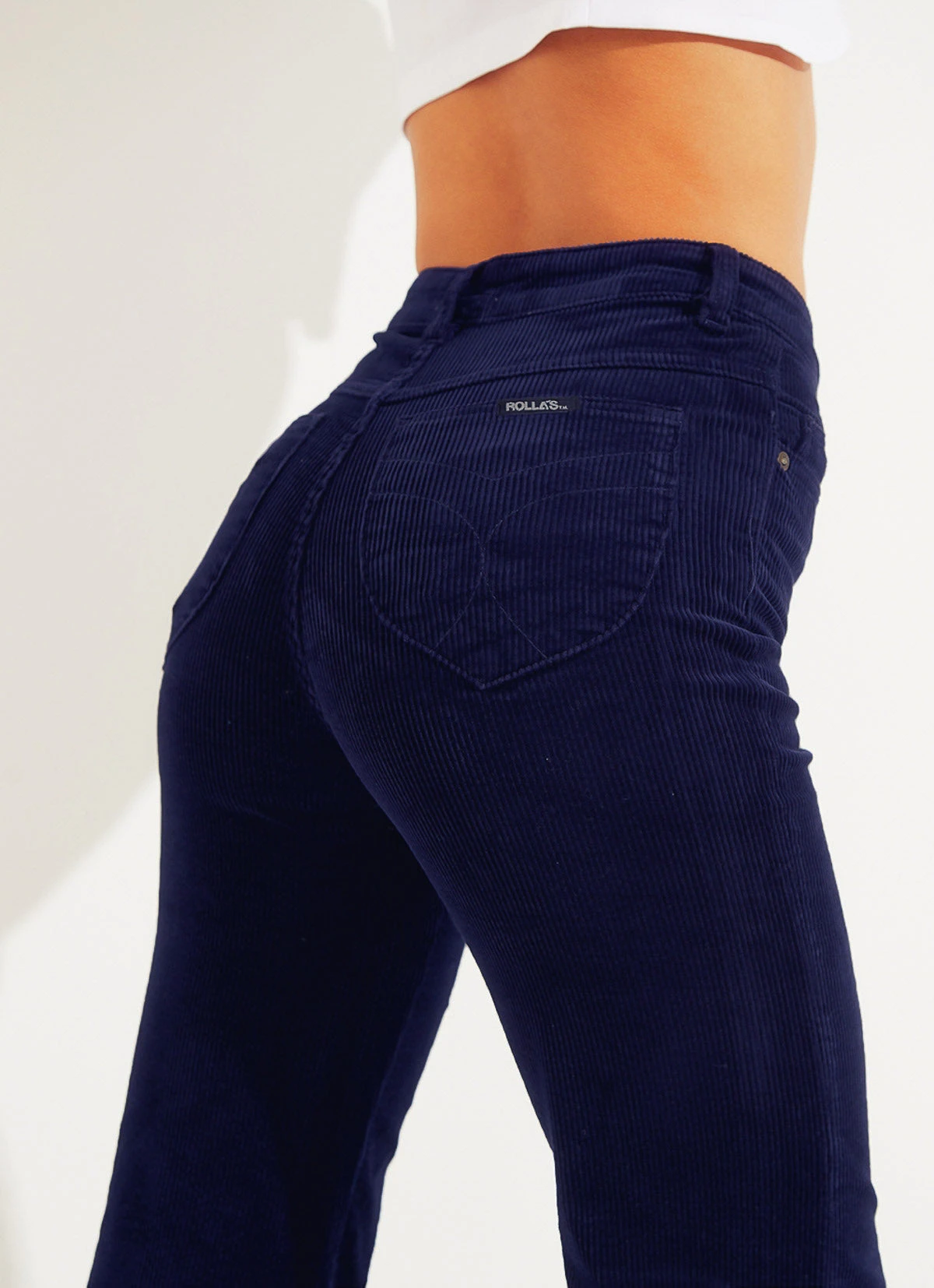 Rolla's Eastcoast Flare Pants - Midnight Cord 4 Rolla's Eastcoast Flare Pants - Midnight Cord