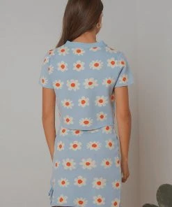 Peppermayo New & Most Loved Sunkissed Knit Mini Skirt - Blue 7 Peppermayo New & Most Loved Sunkissed Knit Mini Skirt - Blue