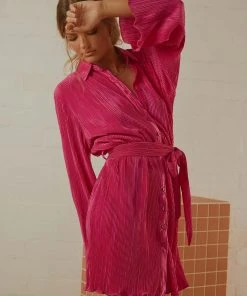 Peppermayo Exclusive New & Most Loved Soho Chic Shirt Dress - Magenta 11 Peppermayo Exclusive New & Most Loved Soho Chic Shirt Dress - Magenta