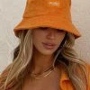Vacancy Supply Sundial Terry Bucket Hat - Tangerine