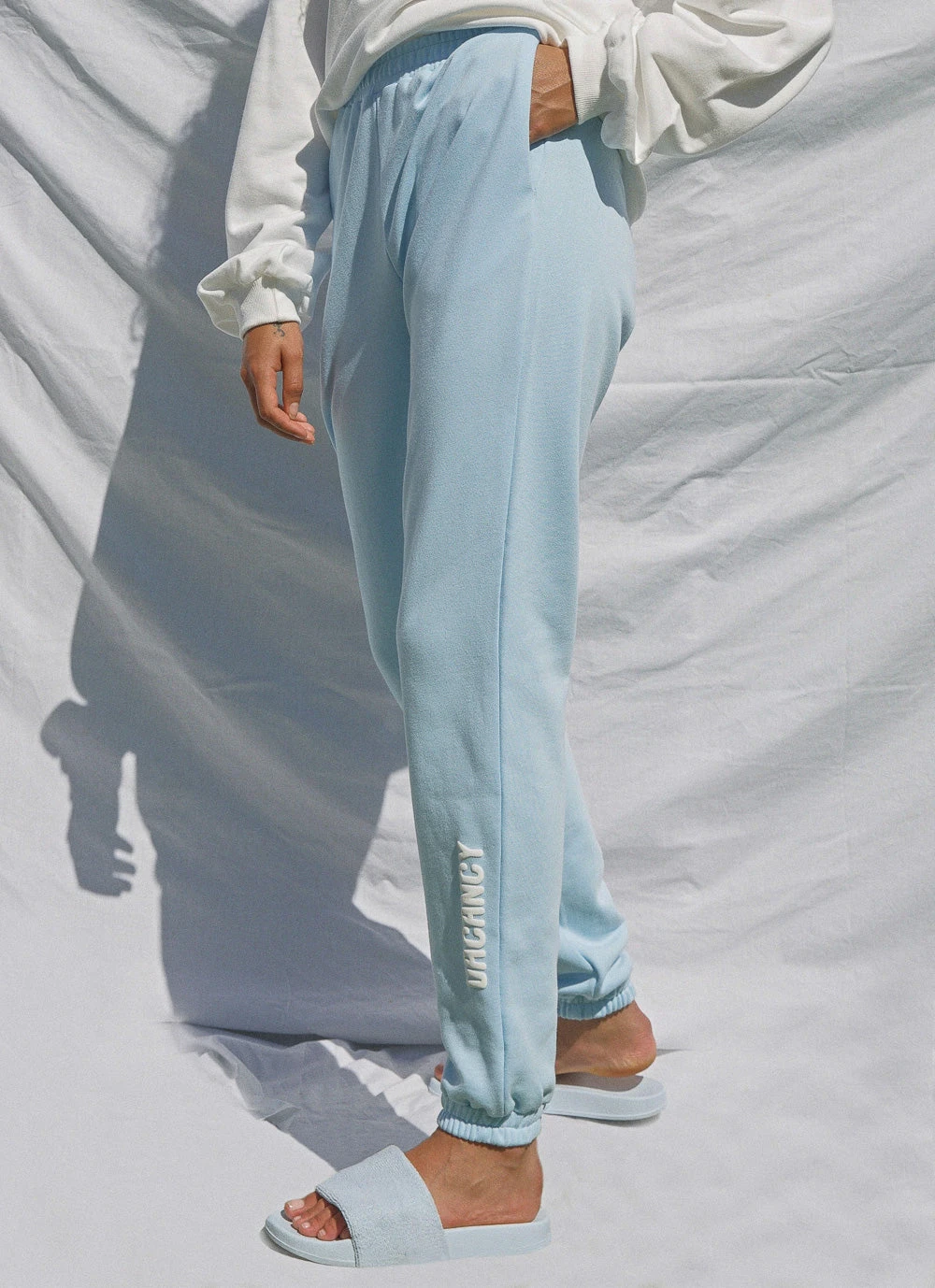 Vacancy Supply New & Most Loved Poolside Sweatpant - Powder Blue Vacancy Supply New & Most Loved Poolside Sweatpant - Powder Blue