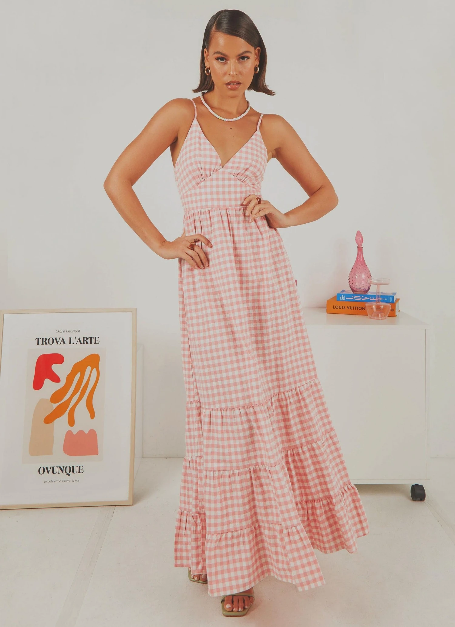 Peppermayo Exclusive New & Most Loved Edie Maxi Dress - Pink Gingham 4 Peppermayo Exclusive New & Most Loved Edie Maxi Dress - Pink Gingham