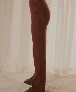 Peppermayo Exclusive Only Vice Knit Pants - Chocolate New & Most Loved