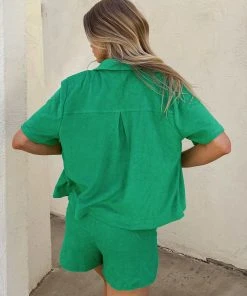 Vacancy Supply Holiday Terry Shirt - Jade Green 13 Vacancy Supply Holiday Terry Shirt - Jade Green