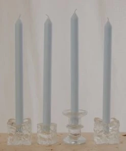Candle Co New & Most Loved Moreton Eco Dinner Candle 4 Pack - Pastel Blue