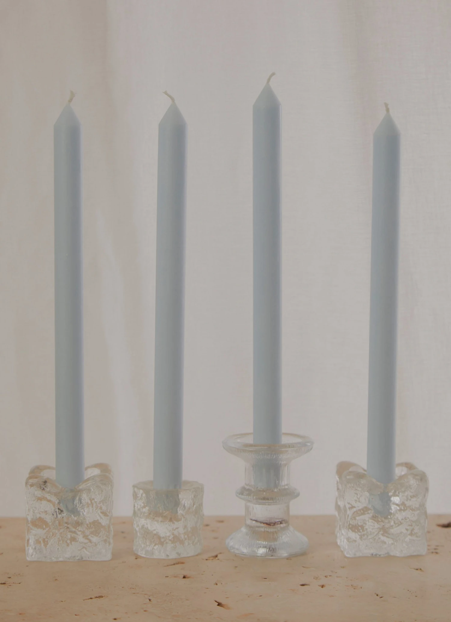 Candle Co New & Most Loved Moreton Eco Dinner Candle 4 Pack - Pastel Blue 3 Candle Co New & Most Loved Moreton Eco Dinner Candle 4 Pack - Pastel Blue