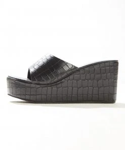 Cult Avenue Villa Playa Mule Heel - Black Croc New & Most Loved 14 Cult Avenue Villa Playa Mule Heel - Black Croc New & Most Loved
