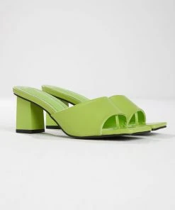 Cult Avenue New & Most Loved Dixie Mule Heel - Lime Green