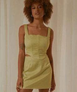 Peppermayo Exclusive Hollywood Darling Bustier Top - Pistachio 9 Peppermayo Exclusive Hollywood Darling Bustier Top - Pistachio