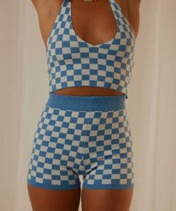 Peppermayo New & Most Loved New Mindset Knit Shorts - Blue