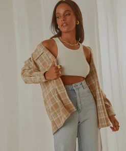 Peppermayo Exclusive New & Most Loved Day Trip Oversized Flannel Shirt - Beige Check 9 Peppermayo Exclusive New & Most Loved Day Trip Oversized Flannel Shirt - Beige Check