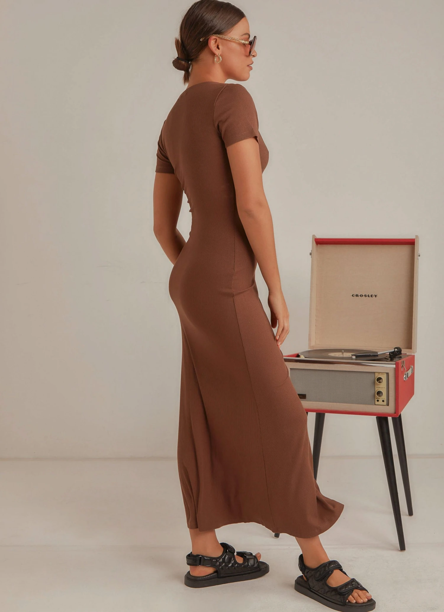 Peppermayo Sliding Doors Midi Dress - Choc Brown 6 Peppermayo Sliding Doors Midi Dress - Choc Brown