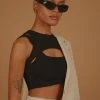 Peppermayo Exclusive Gigi Girl Knit Crop - Black New & Most Loved 2 Peppermayo Exclusive Gigi Girl Knit Crop - Black New & Most Loved