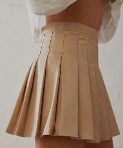Peppermayo Her Game Pleated Mini Skirt - Beige 10 Peppermayo Her Game Pleated Mini Skirt - Beige